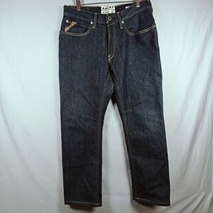 Ariat Mens M4 Relaxed Boot Cut Dark Wash Denim Jeans Size 31x30